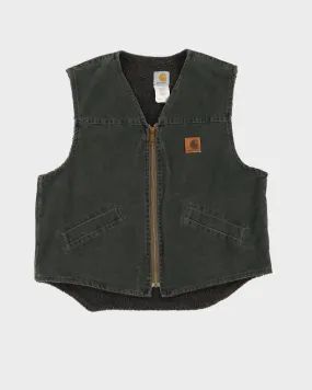 00s Carhartt Green Workwear Gilet - L