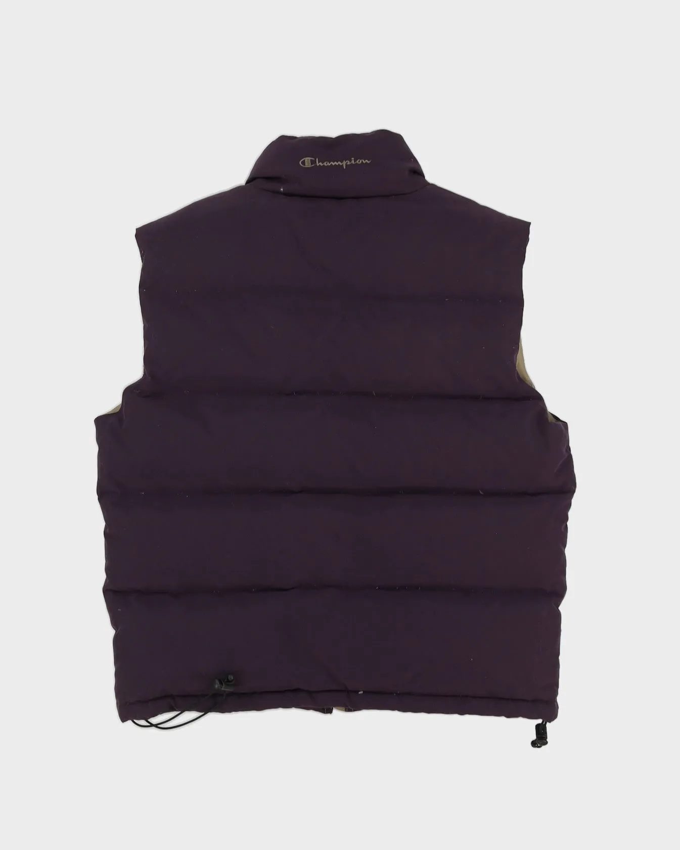 00s Champion Purple Puffer Gilet Jacket - M