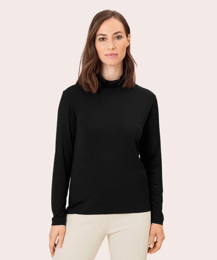 1002630  MaBrunis Turtleneck Top - Black