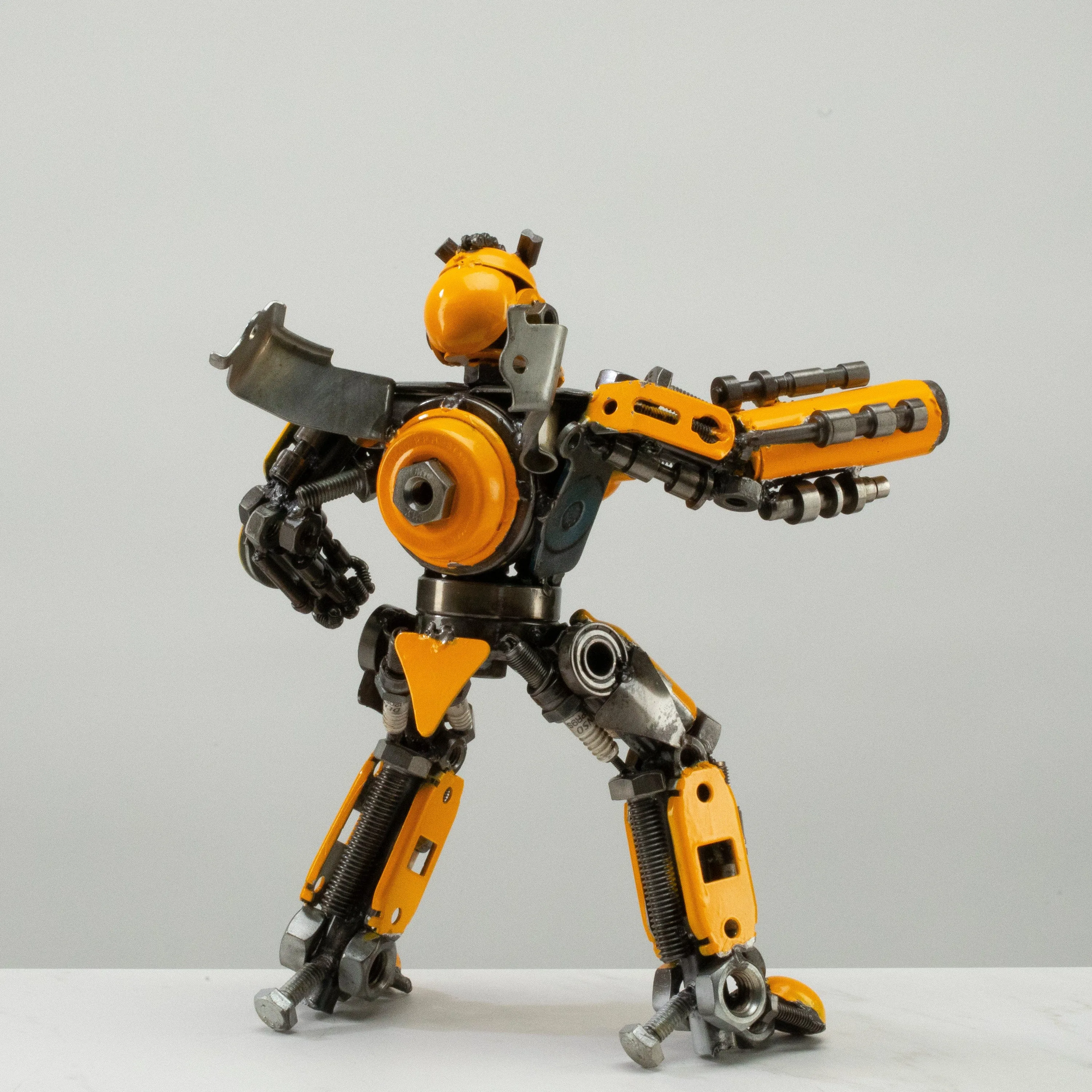 14" BumbleBee Inspired Recycled Metal Sculpture