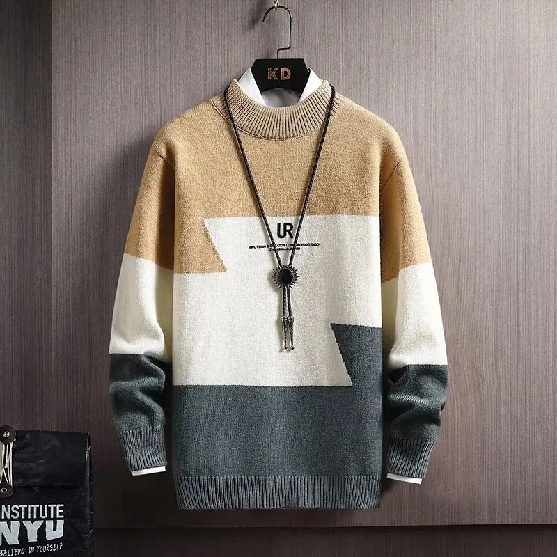 2023 Autumn and winter men's sweater fashion knit pullover men's quality sweater Korean casual jacket men's sweater number 2811