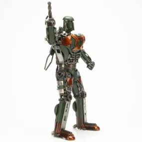 20" Boba Fett with Blaster Inspired Recycled Metal Art Sculpture