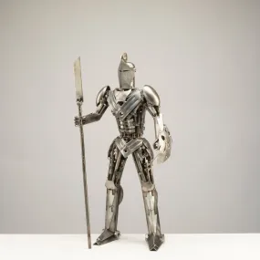 22" Knight Recycled Metal Art Sculpture