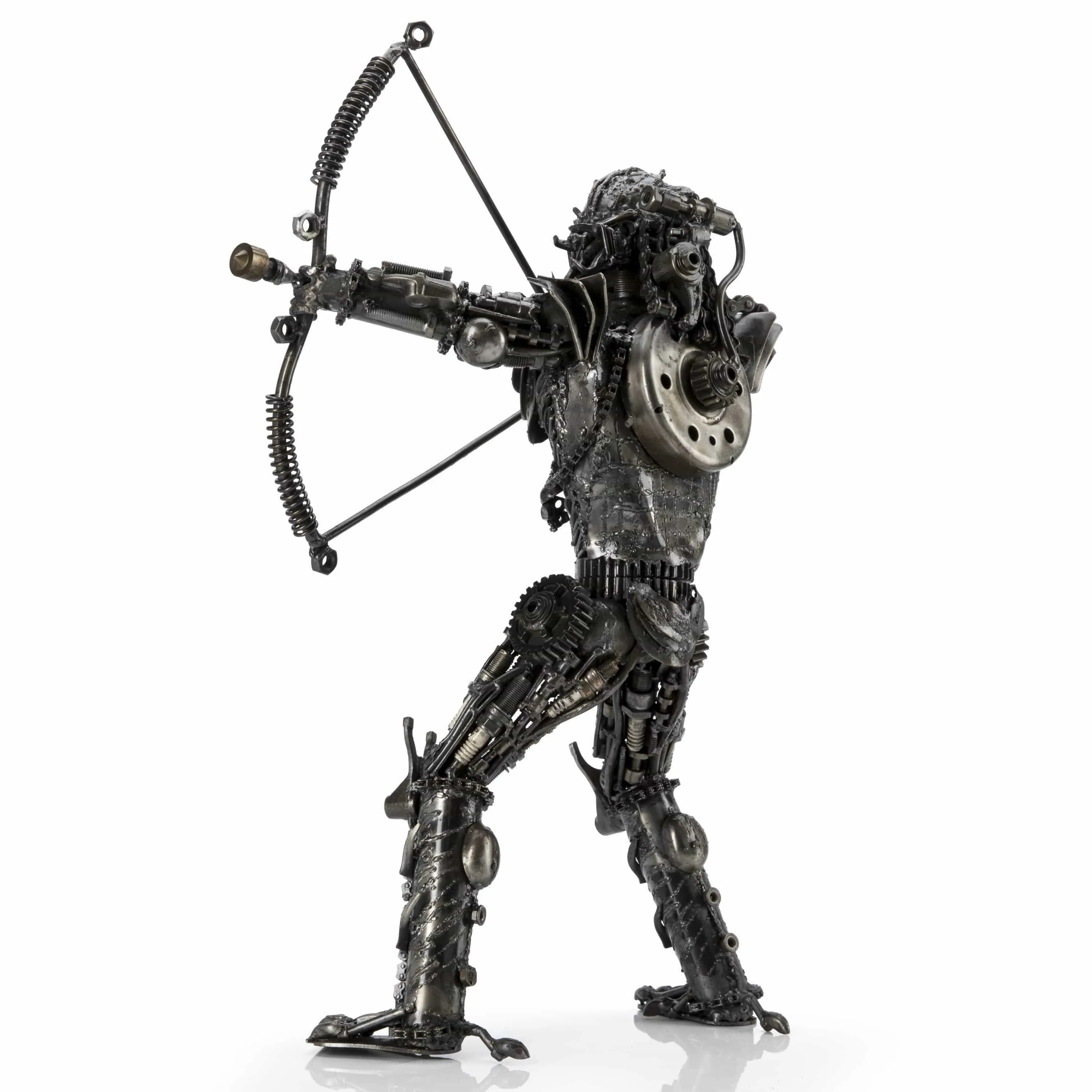 23" Predator with Bow & Arrow Inspired Recycled Metal Sculpture