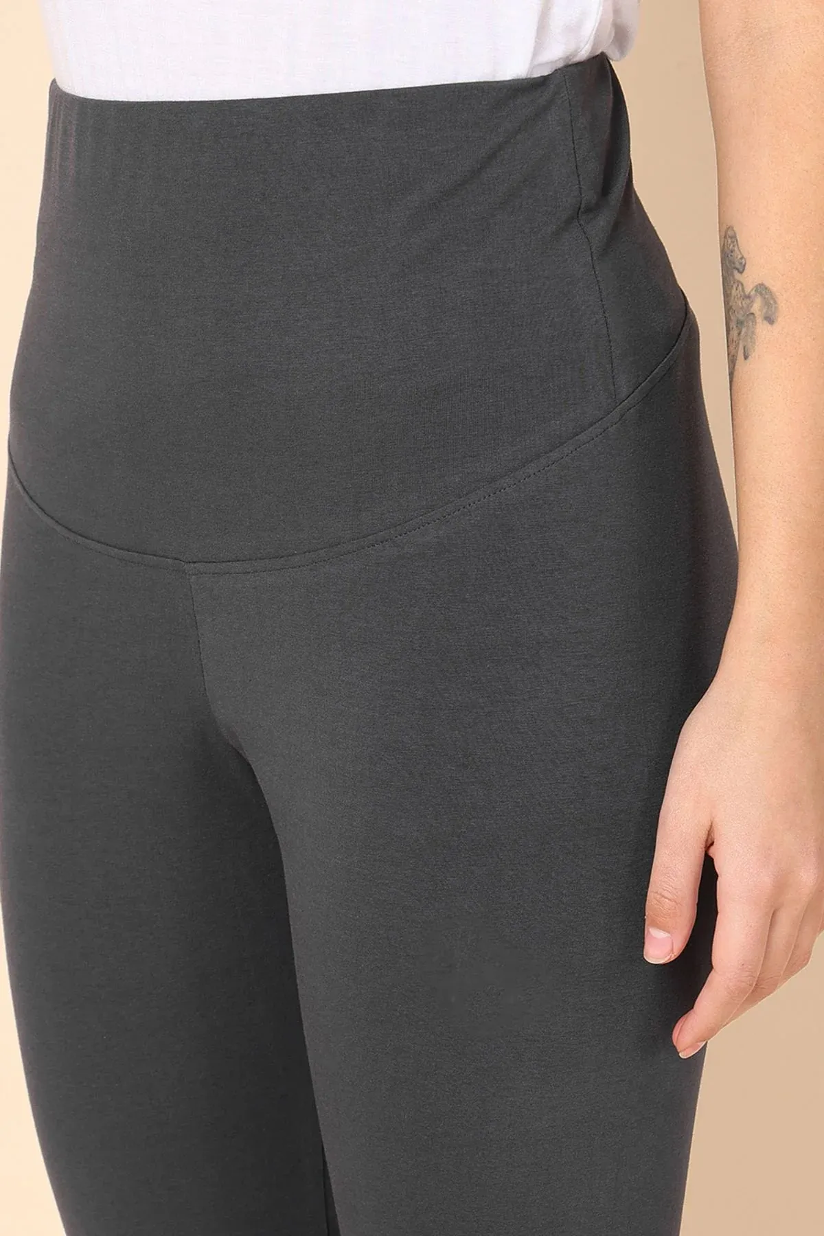 247 Zactive™ Dark Grey High Waisted Maternity Leggings