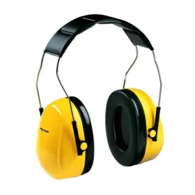 3M 08091 Peltor H9A Optime 98 Over-Head 25 dB NRR Earmuffs, Black/Yellow