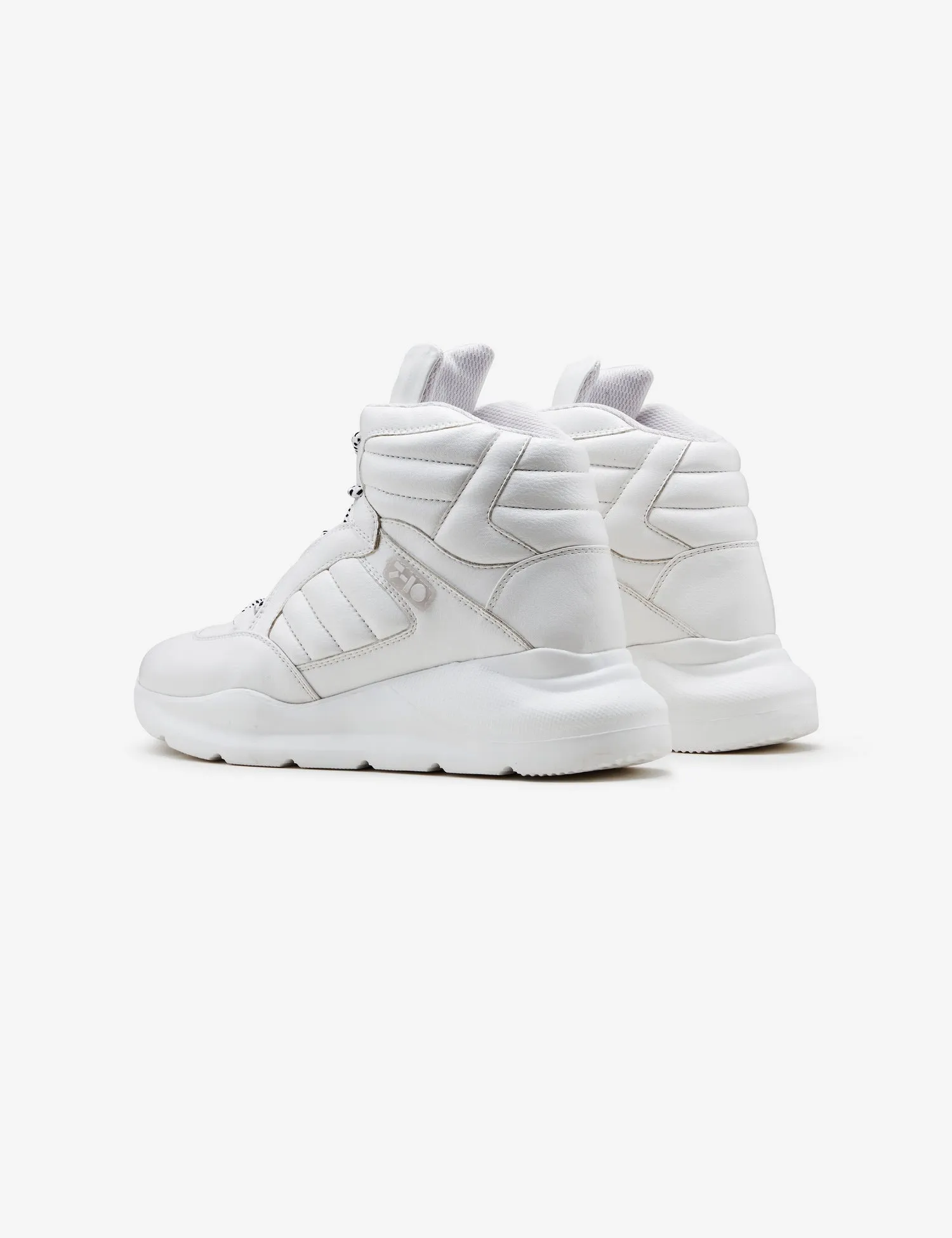 407 white quilted chunky sneaker