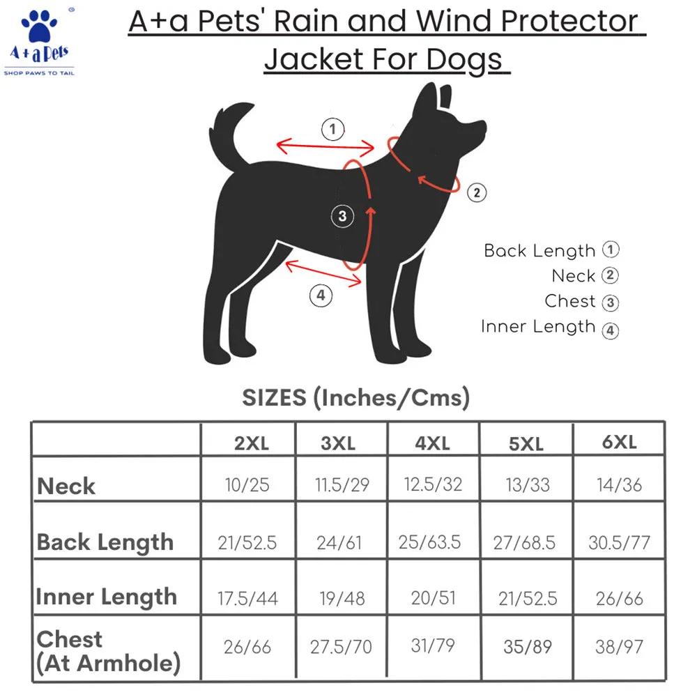 A a Pets' Luxurious Rain & Wind' Protector Jacket for Dogs - Blue