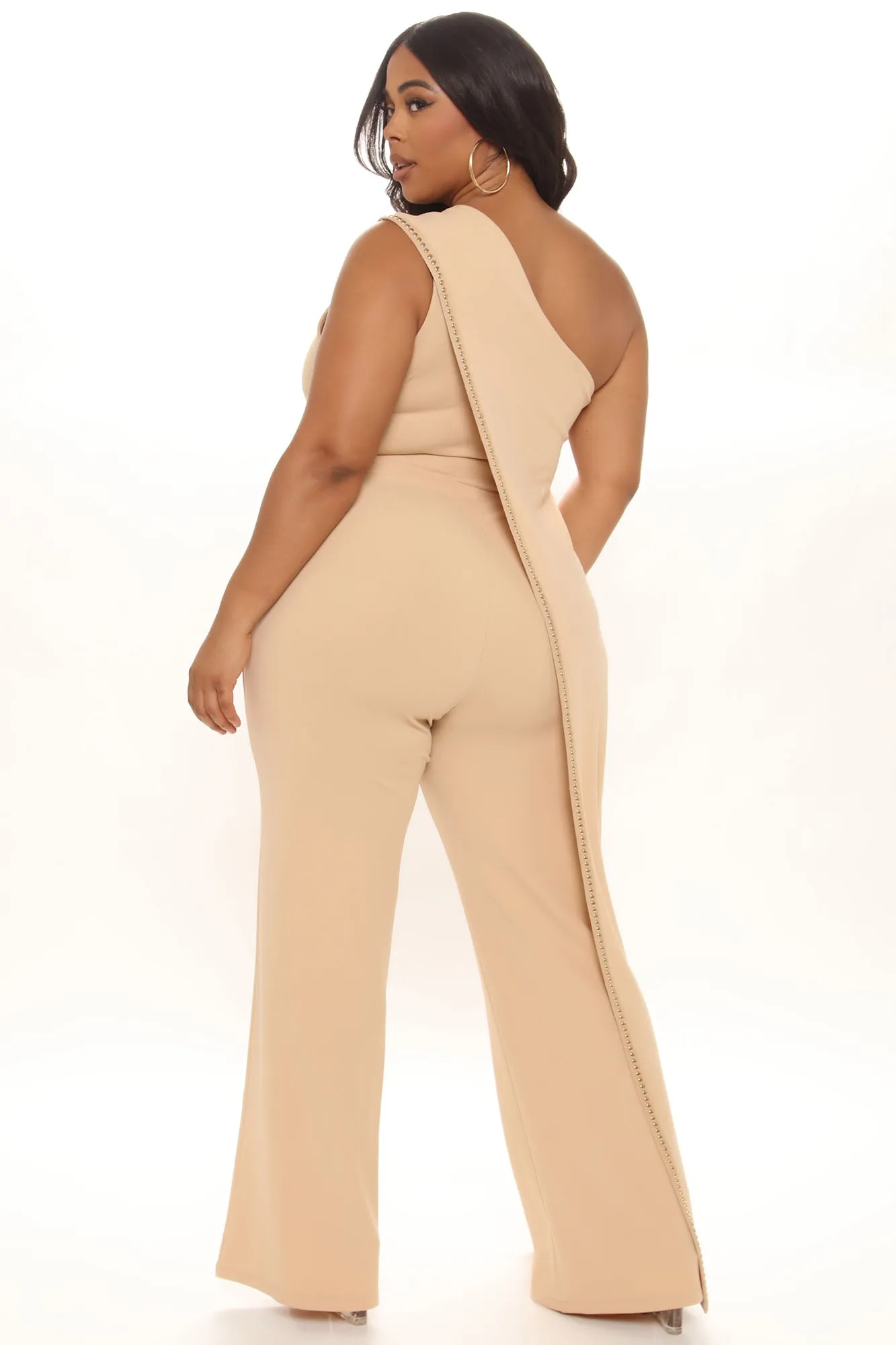 A Little Dramatic Jumpsuit - Taupe