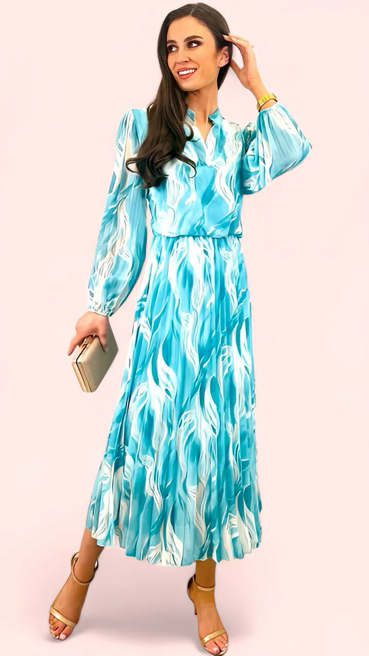 A1586 Aqua Vintage Loose Top Dress