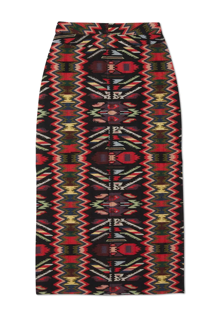 Abstract Print Skirt