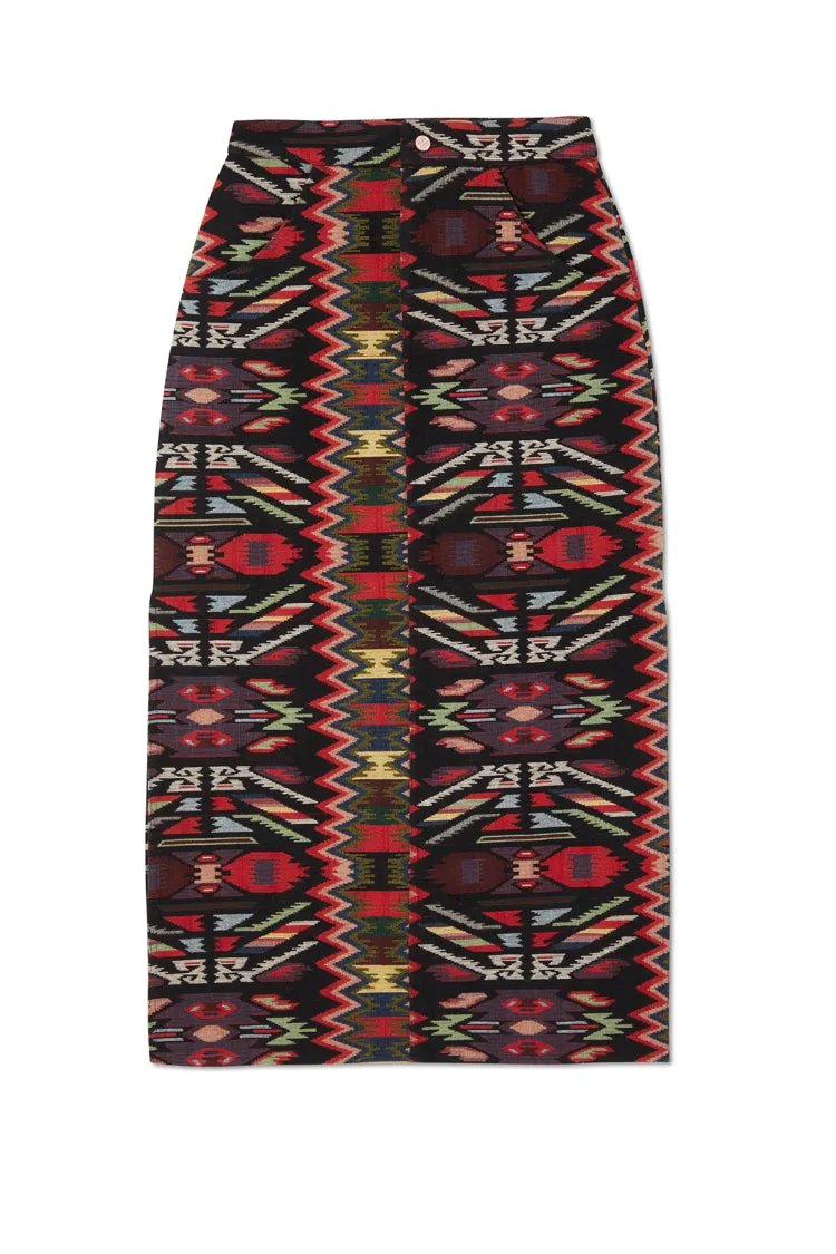 Abstract Print Skirt