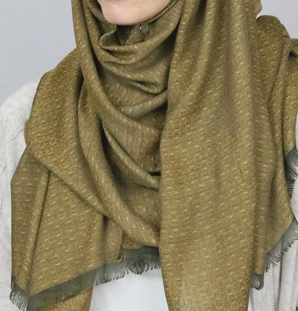 Aker Jacquard Hijab Shawl Gold 1023BRL