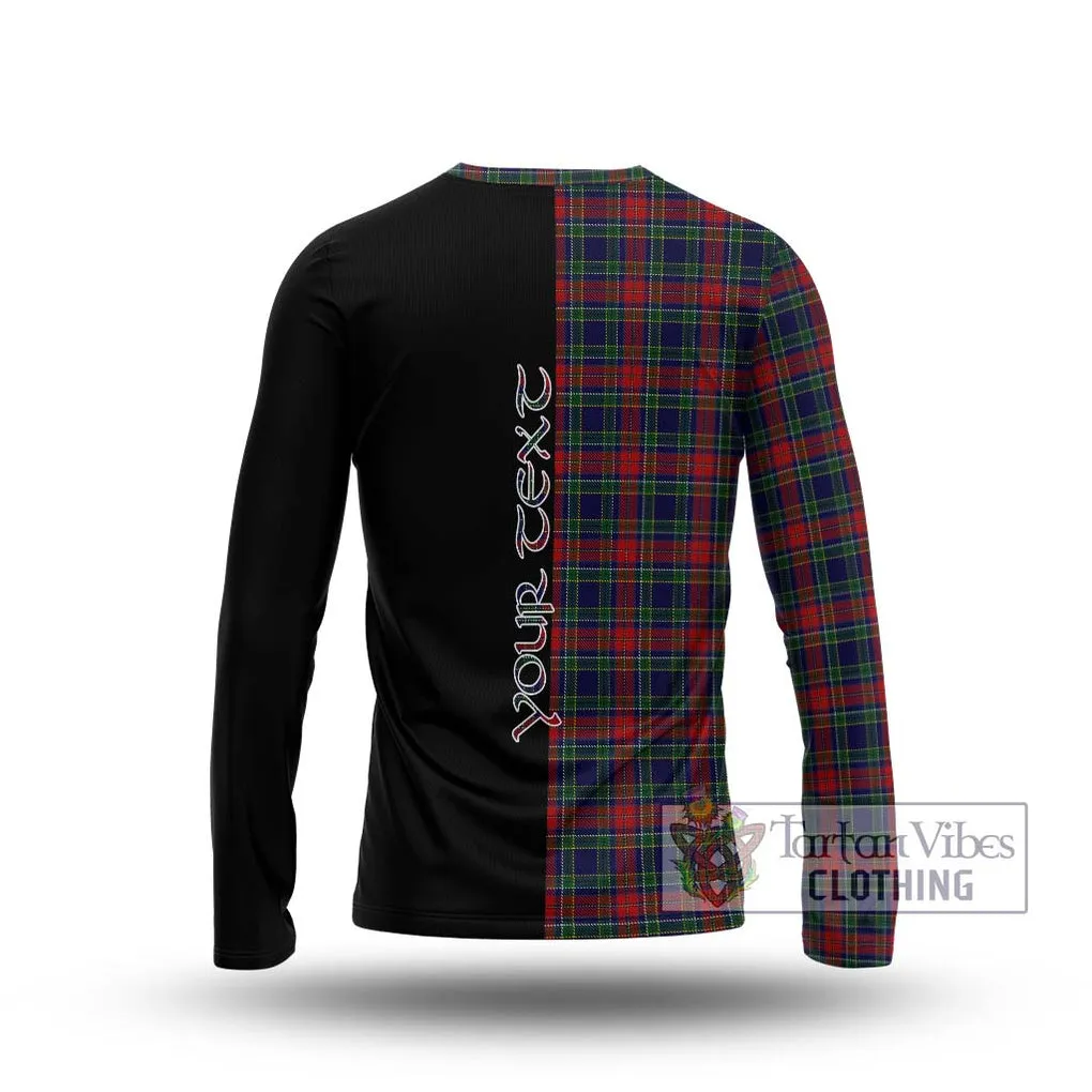 Allison Red Tartan Long Sleeve T-Shirt with Family Crest and Half Of Me Style