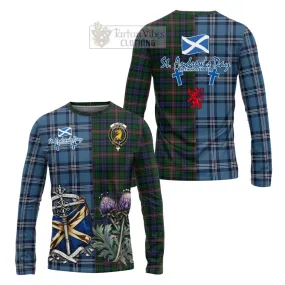 Allison Tartan Long Sleeve T-Shirt Happy St. Andrew's Day Half Tartan Style