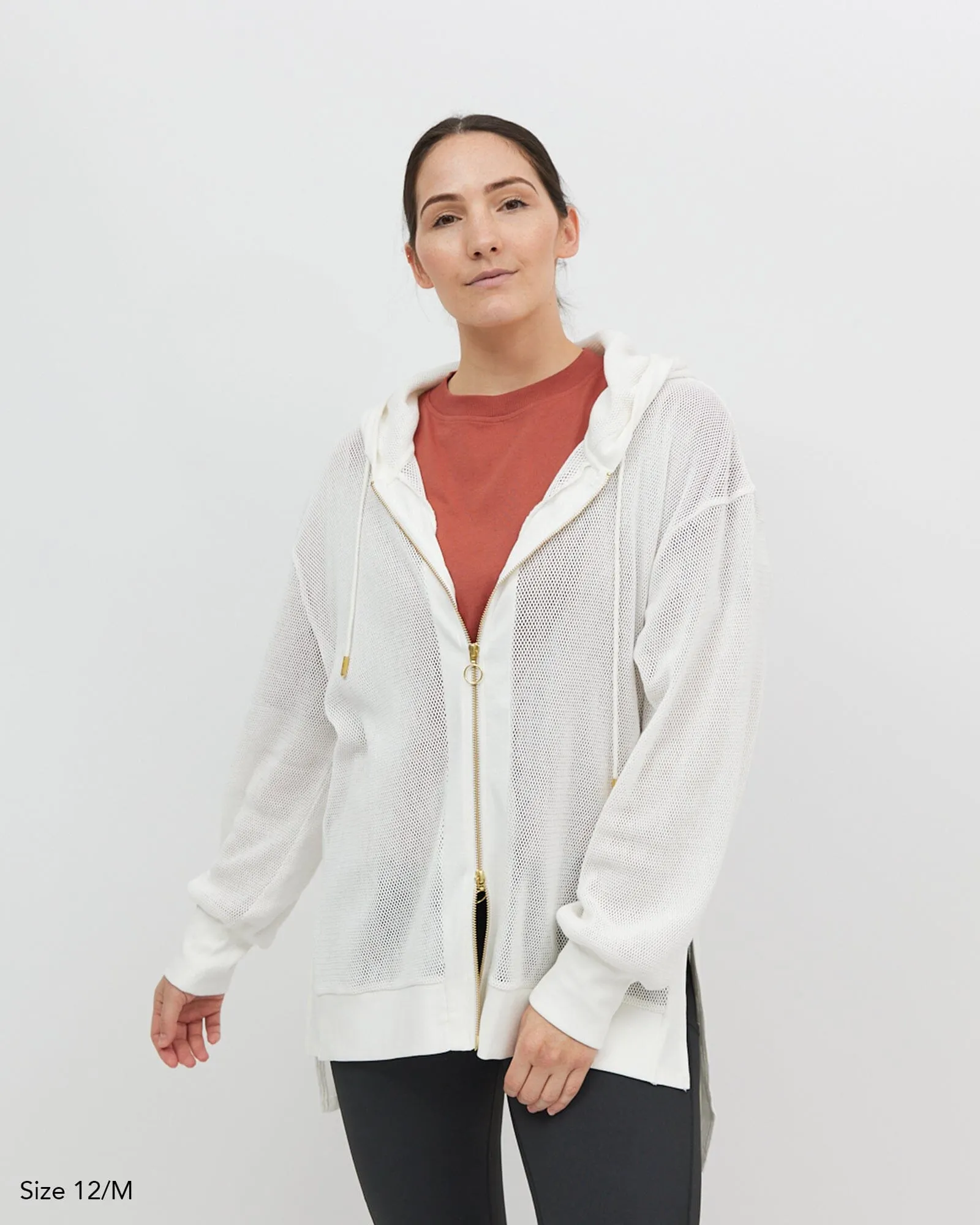 Alora Long Mesh Jacket - White