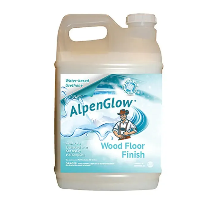 AlpenGlow Waterbased Urethane Finish Sealer, Safe for Wood Floors, 2.5 Gallon (Each)