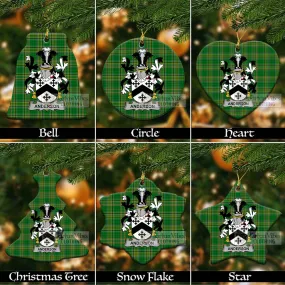 Anderson Irish Clan Tartan Christmas Ceramic Ornament with Coat of Arms