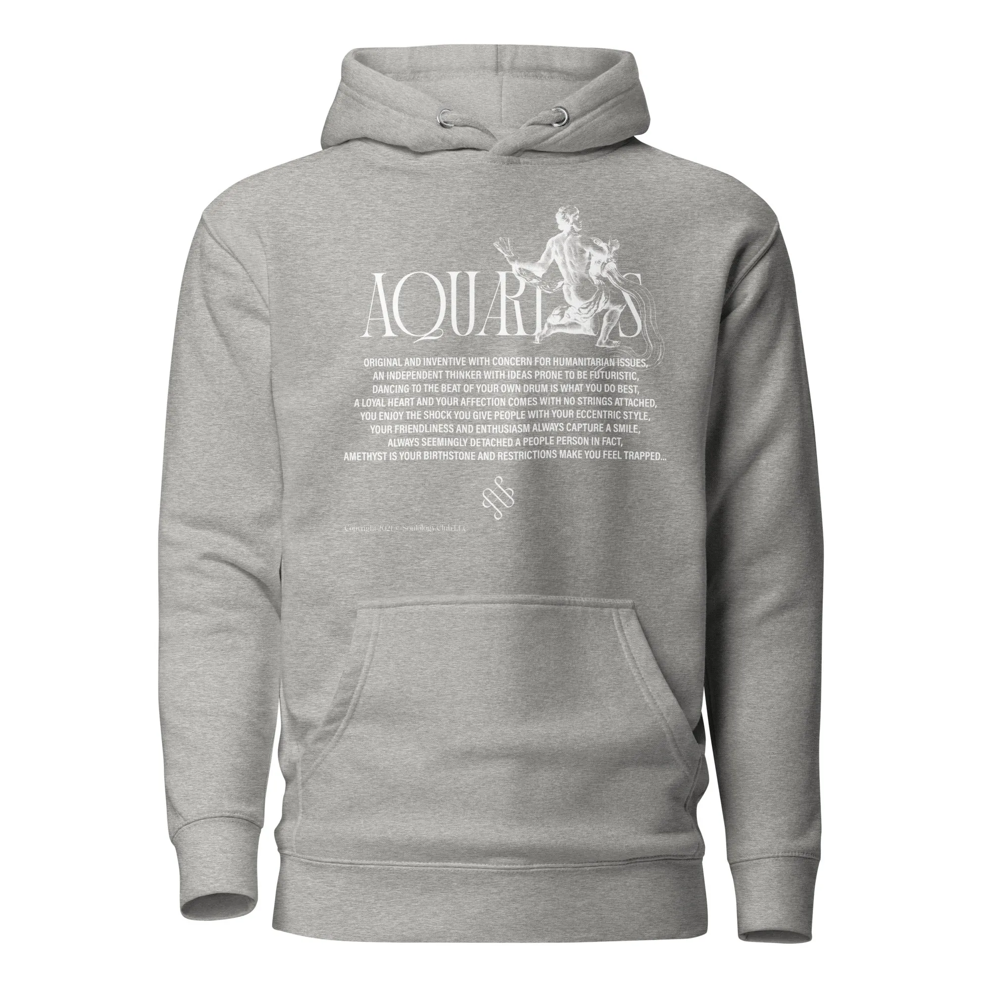 Aquarius Unisex Zodiac Poetry Hoodie