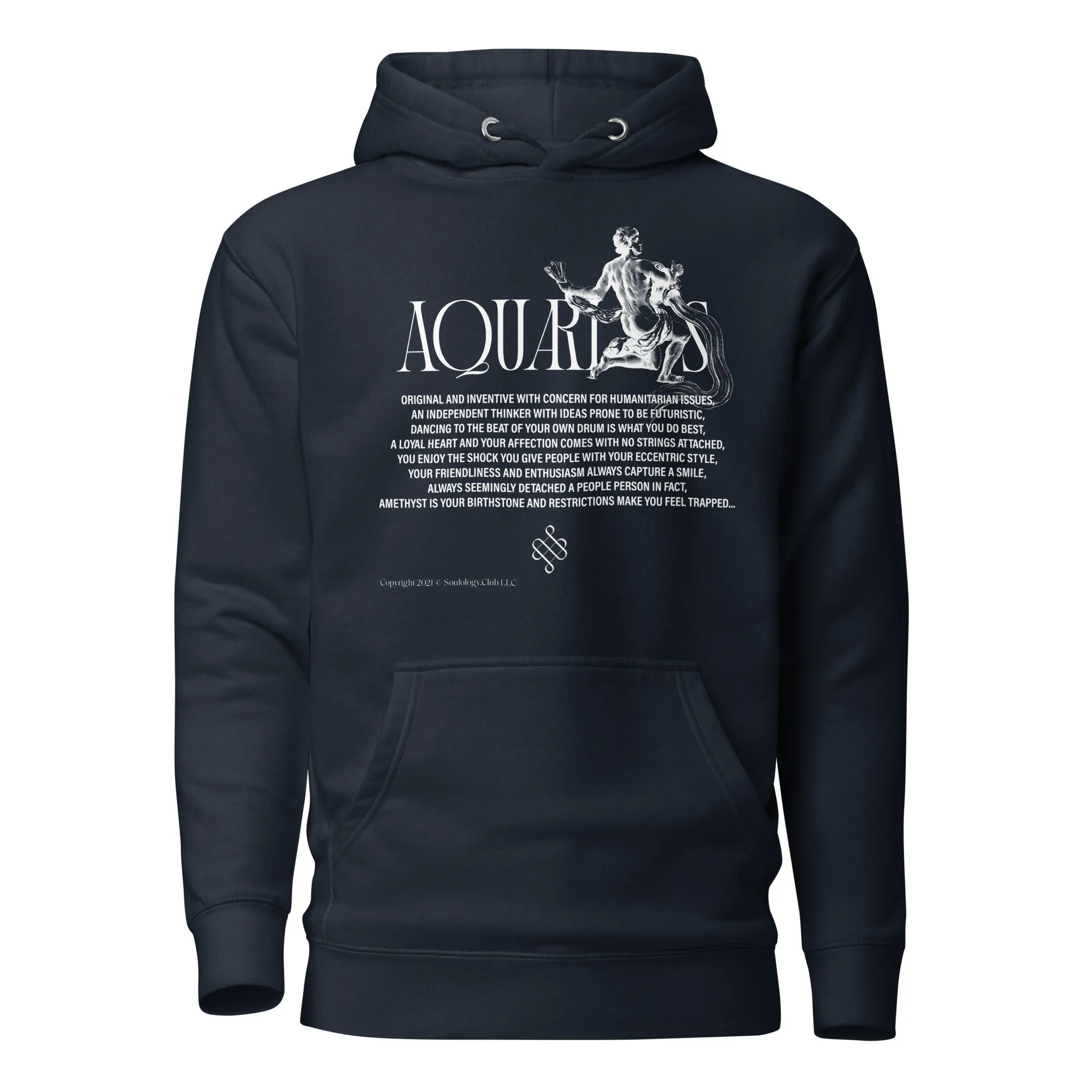 Aquarius Unisex Zodiac Poetry Hoodie