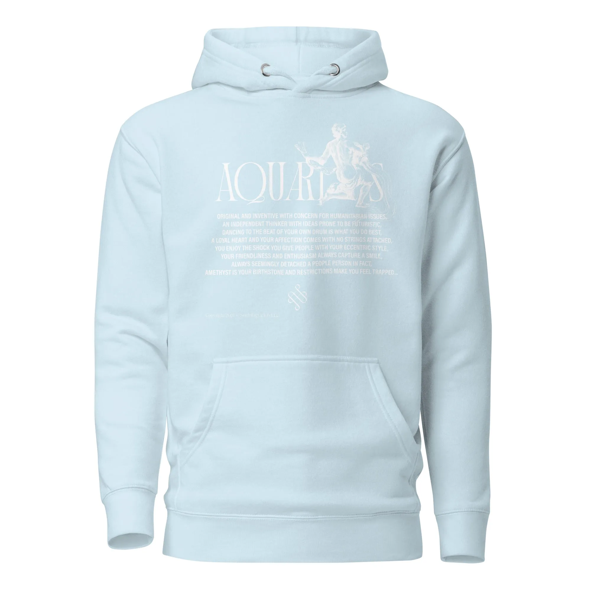 Aquarius Unisex Zodiac Poetry Hoodie