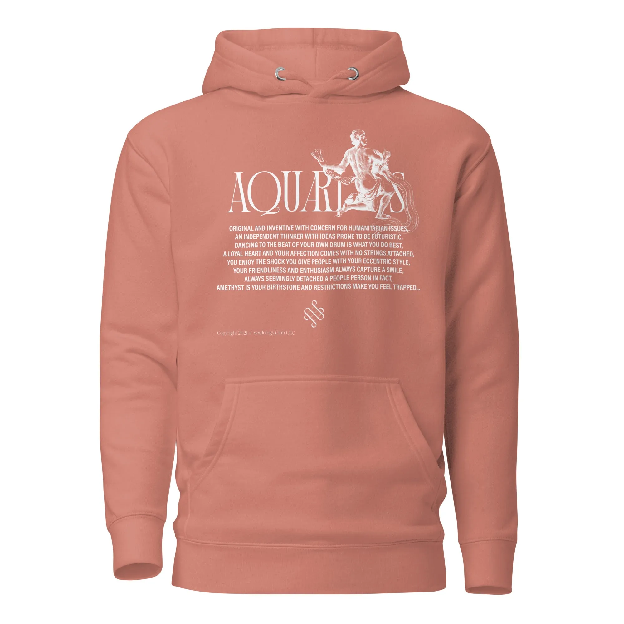 Aquarius Unisex Zodiac Poetry Hoodie