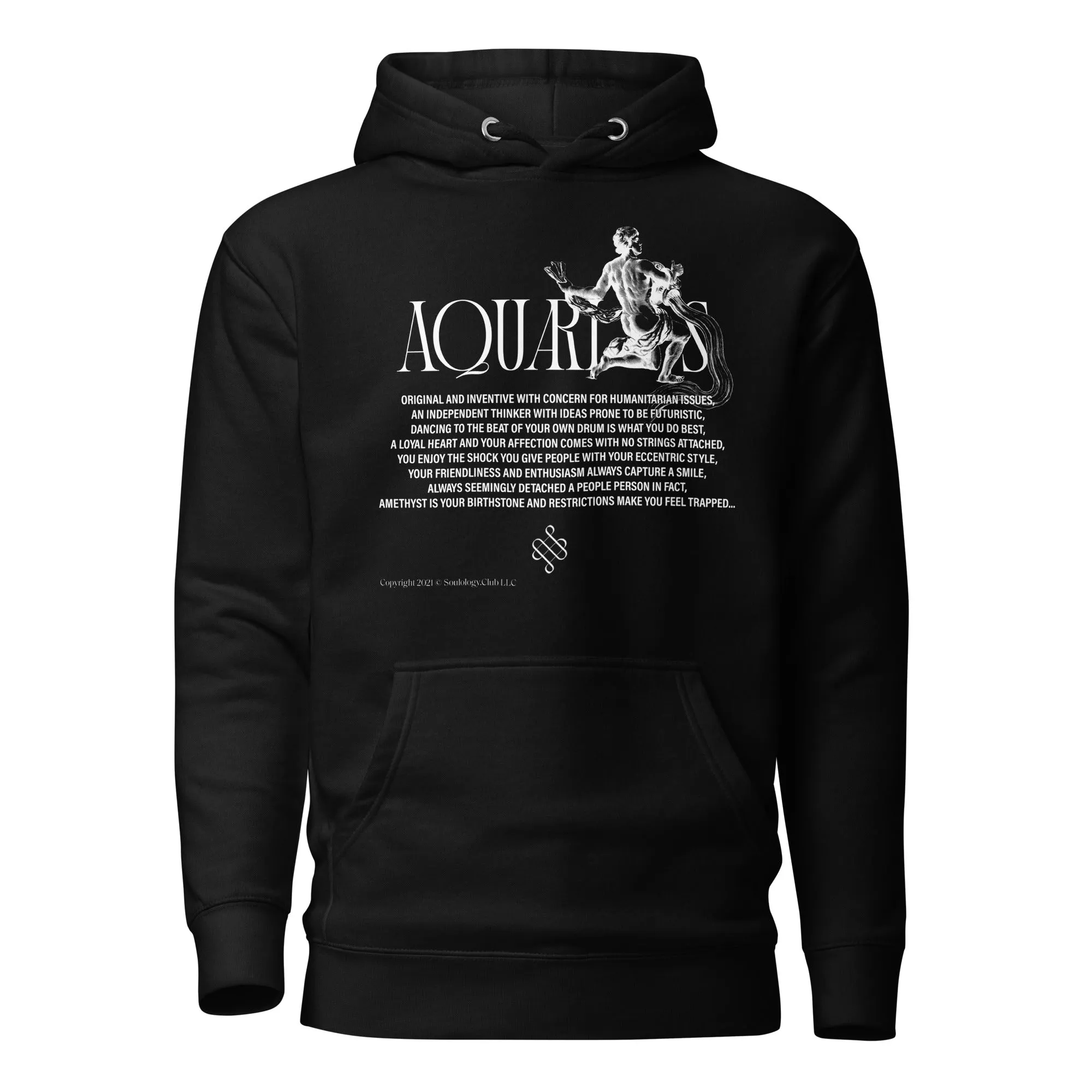 Aquarius Unisex Zodiac Poetry Hoodie