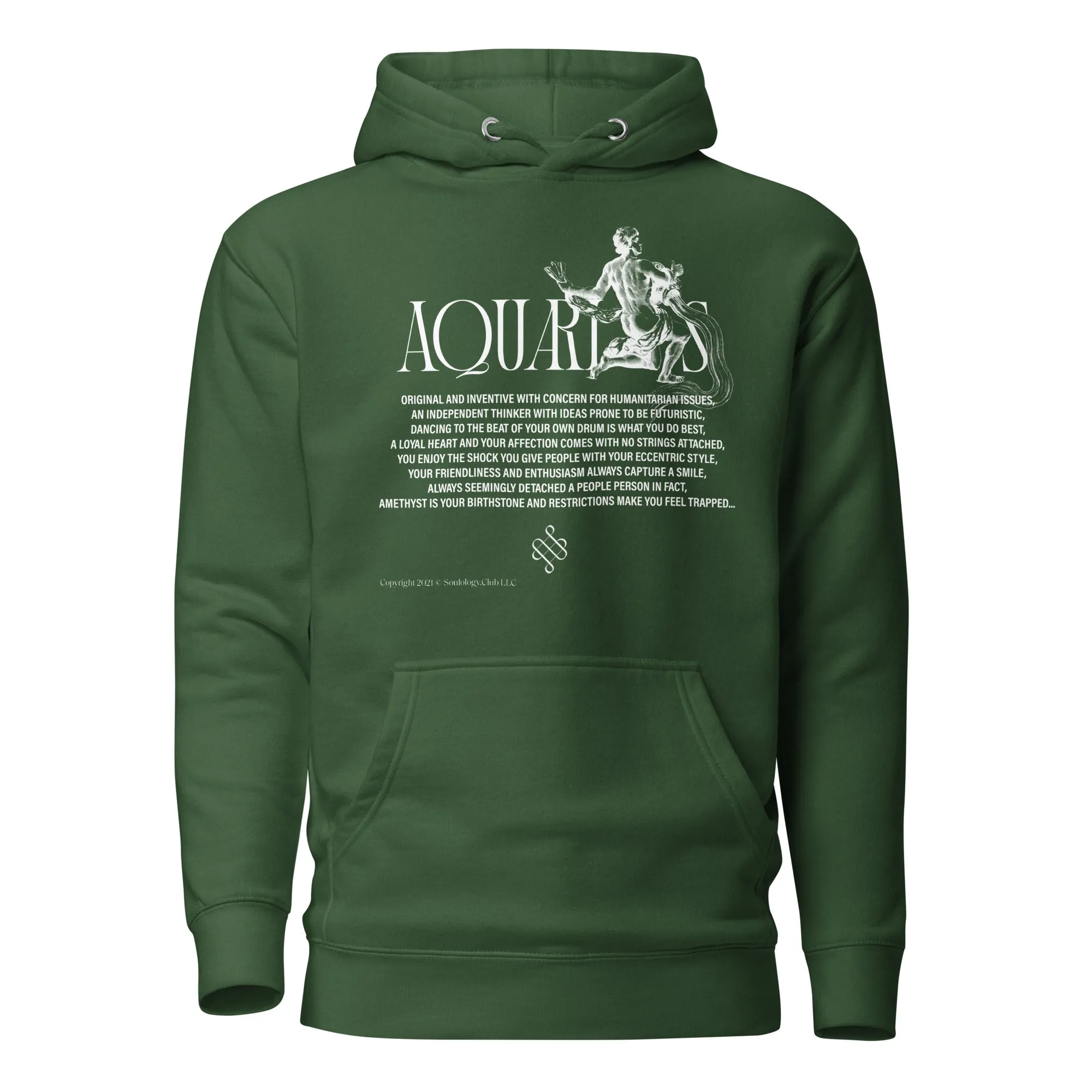 Aquarius Unisex Zodiac Poetry Hoodie