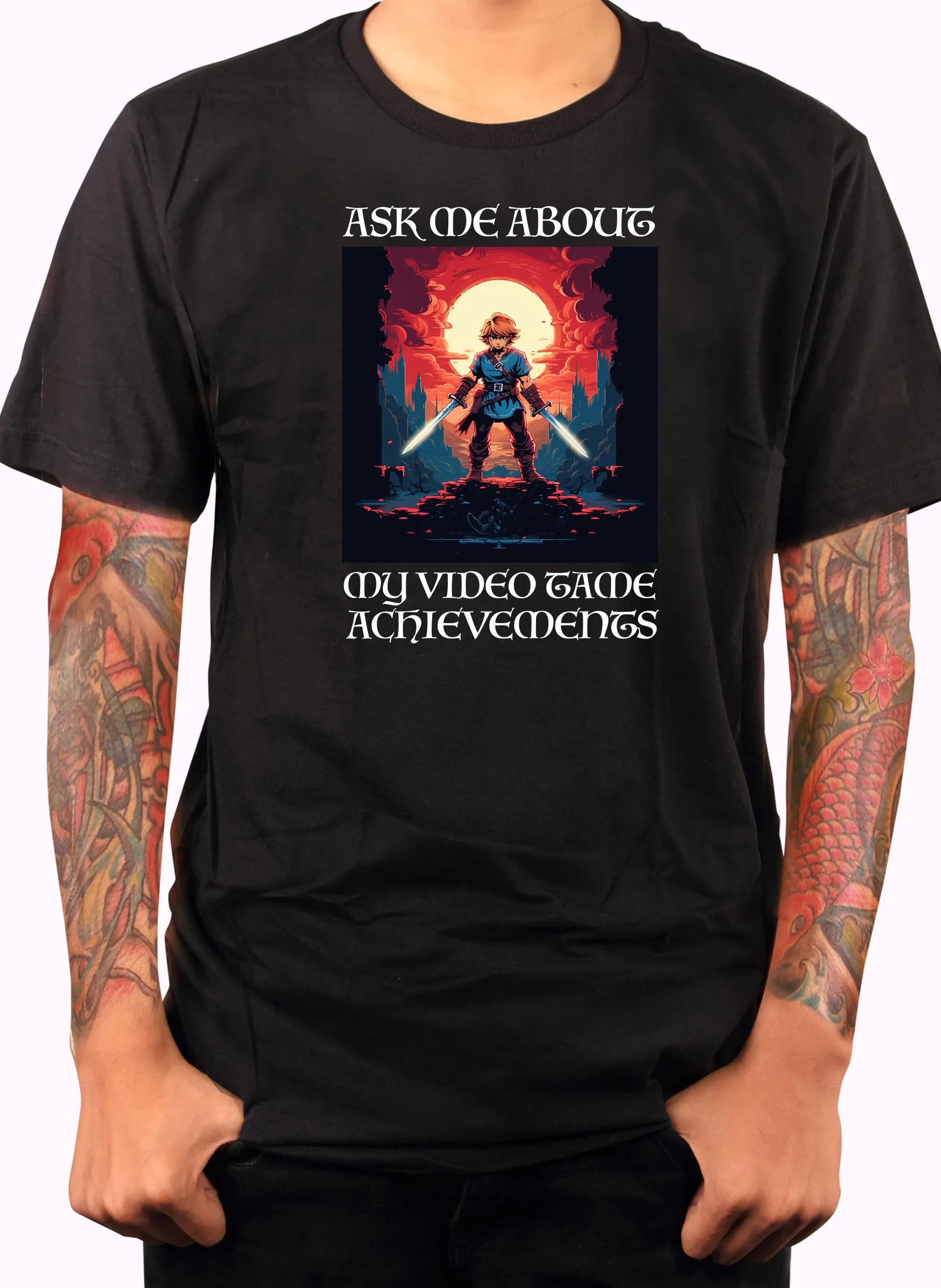 Ask Me About My Video Game Achievements Graphic T-Shirt