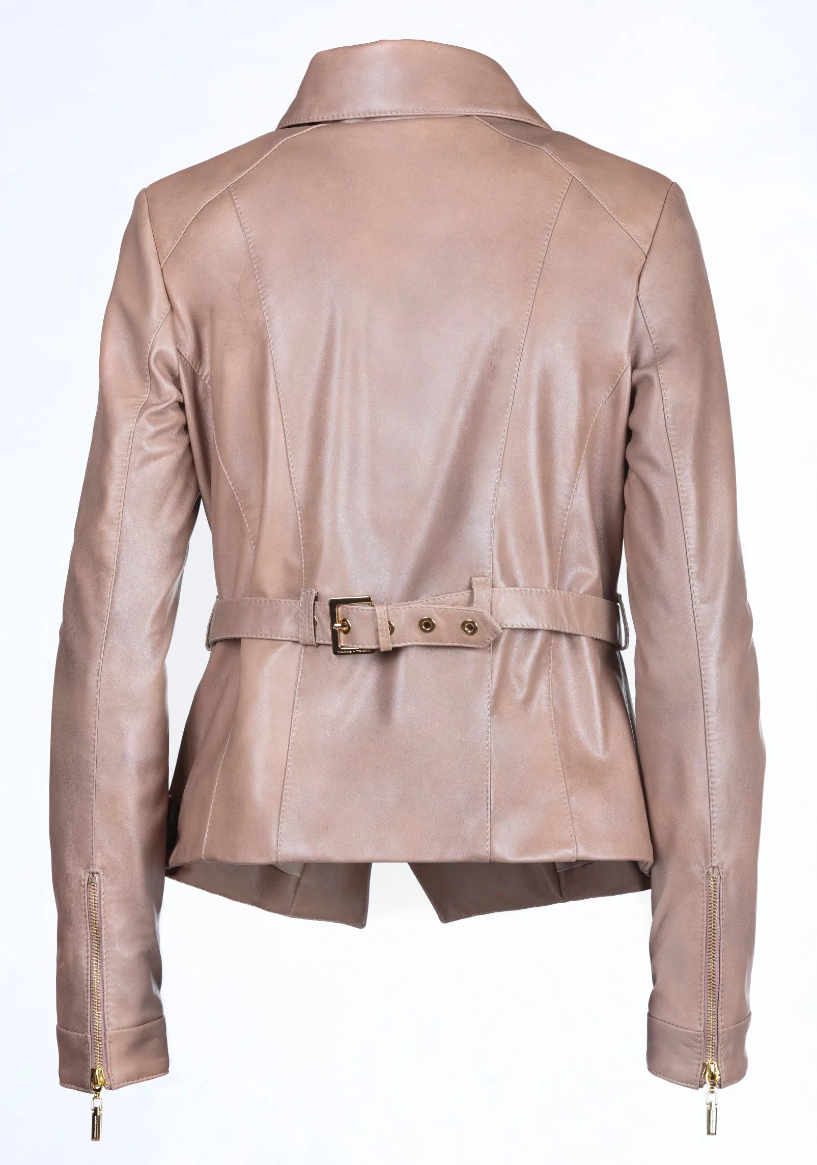 Asymmetric Fitted Reindeer Leather Jacket -  Limited Edition