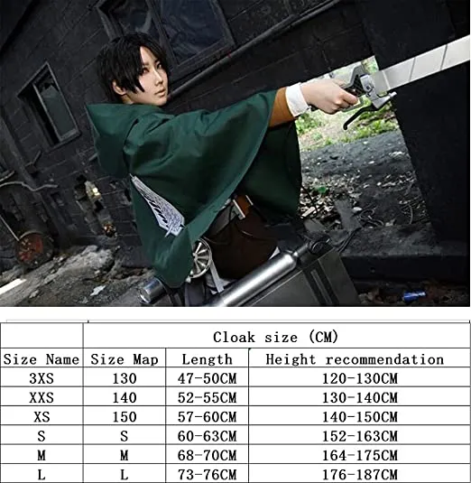 Attack on Titan Green Hoodie Cloak Anime Cosplay | Unisex | One Size |