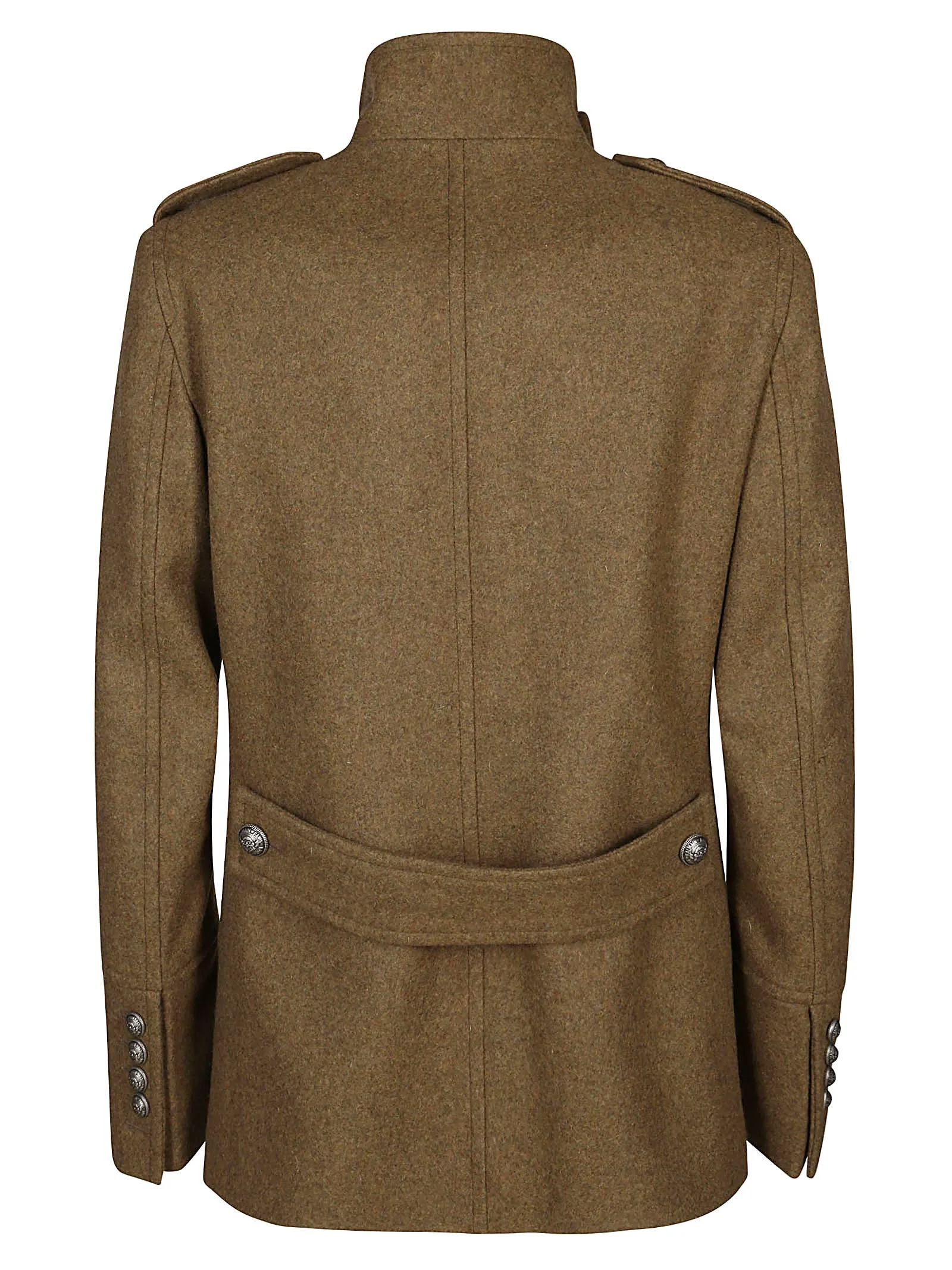 Balmain Double-Breasted Military Coat