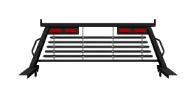 B&W Trailer Hitches PUCP7542BA B&W Custom Headache Rack w/ LED Brake, Turn, Tail Lights for Chevy Trucks