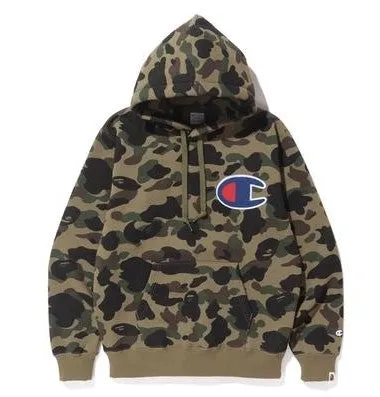 Bape x Champion Camo Hoodie