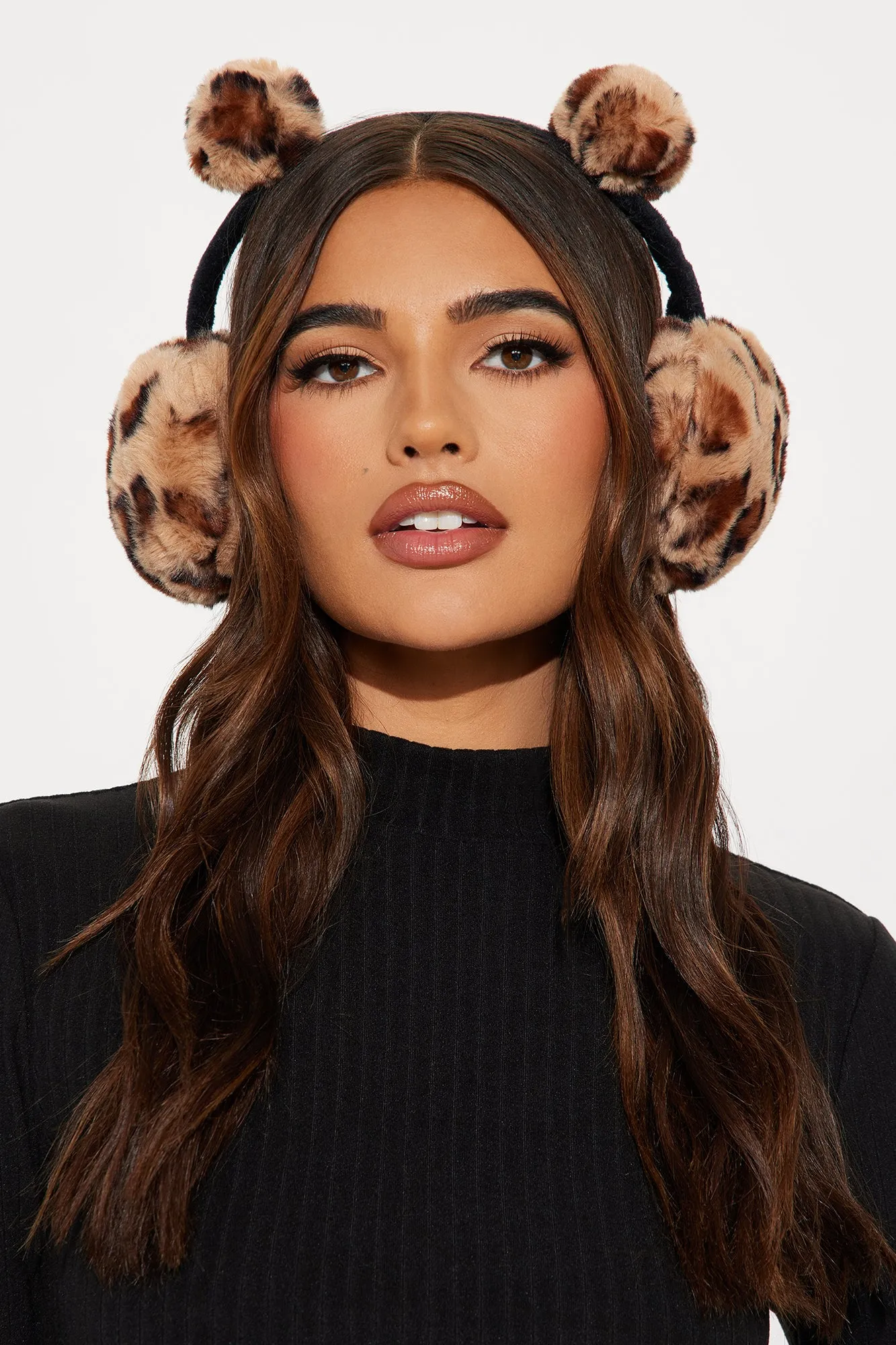 Beary Cold Winter Ear Muffs - Leopard