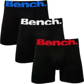 Bench Mens Macron 3 Pack Premium Performance Boxer Shorts - Black