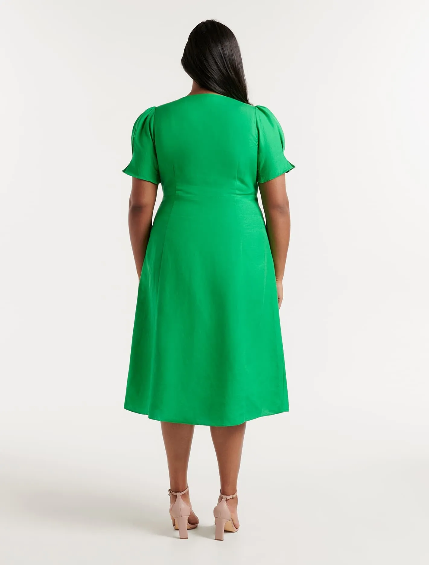 Billie Curve Midi Linen Sun Dress