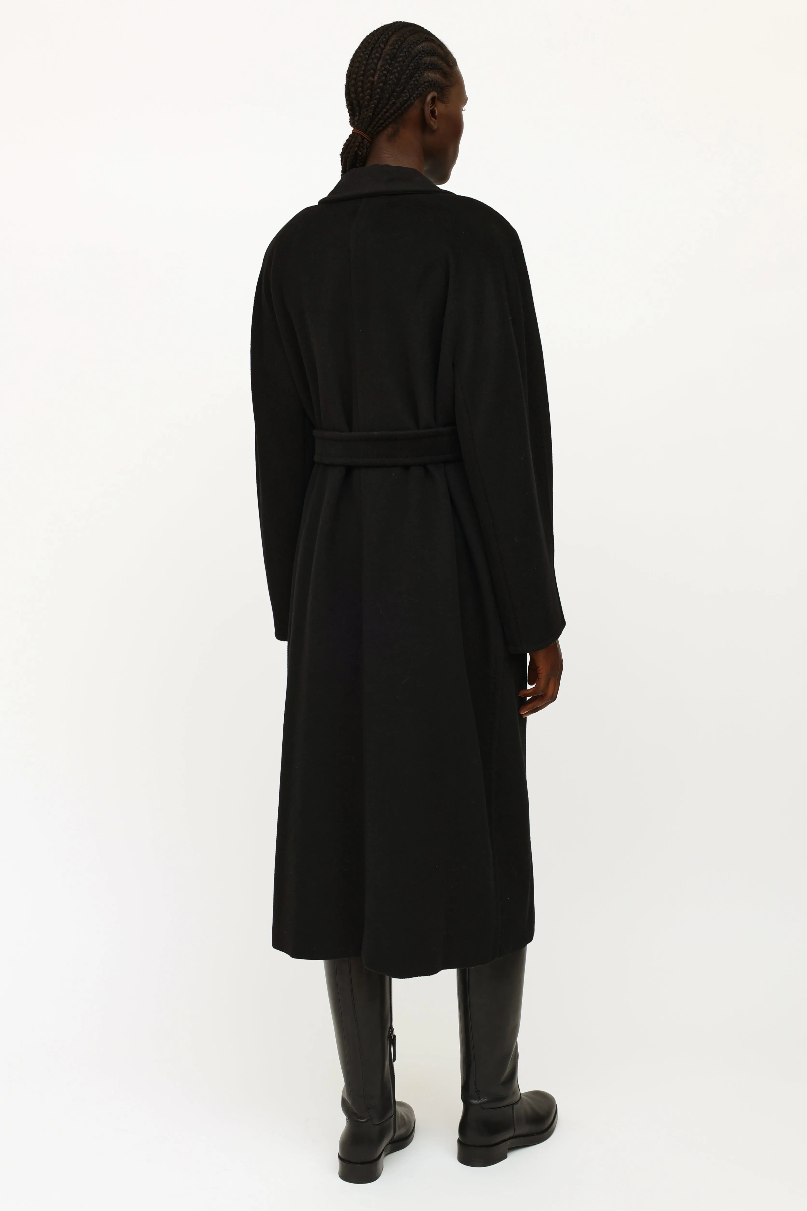 Black Wool Cashmere 101801 Icon Coat