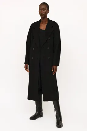 Black Wool Cashmere 101801 Icon Coat