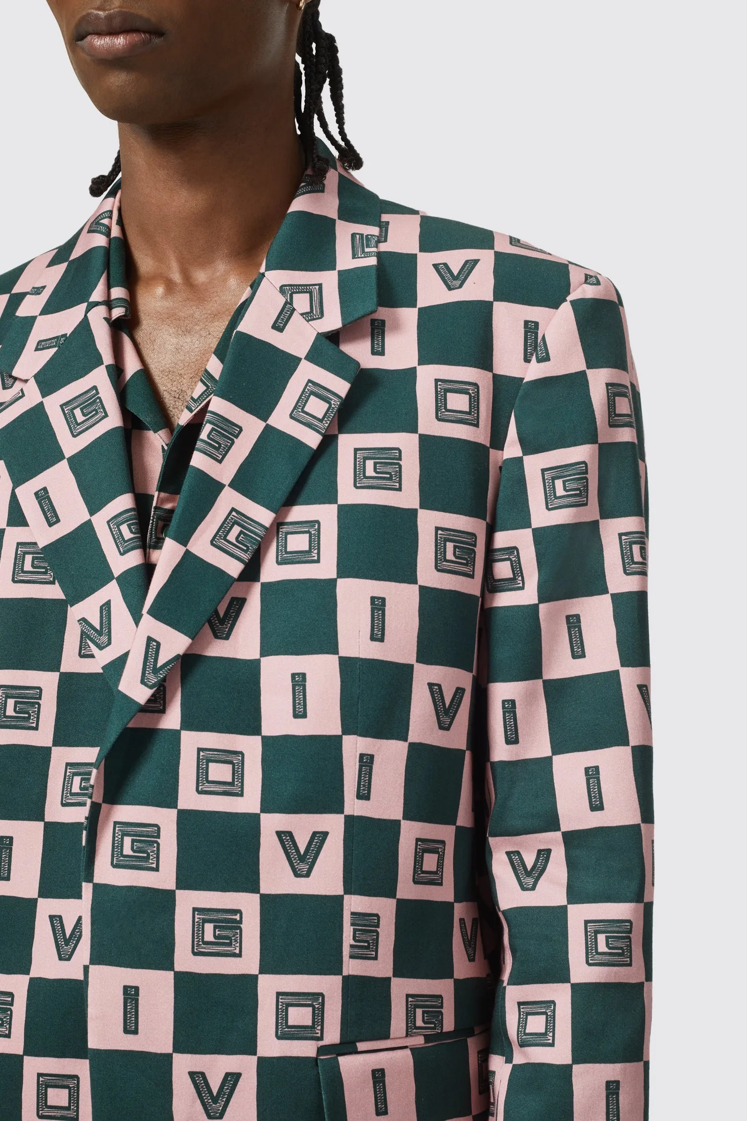 Bonucci Oversized Green Check Jacket - ARCHIVE