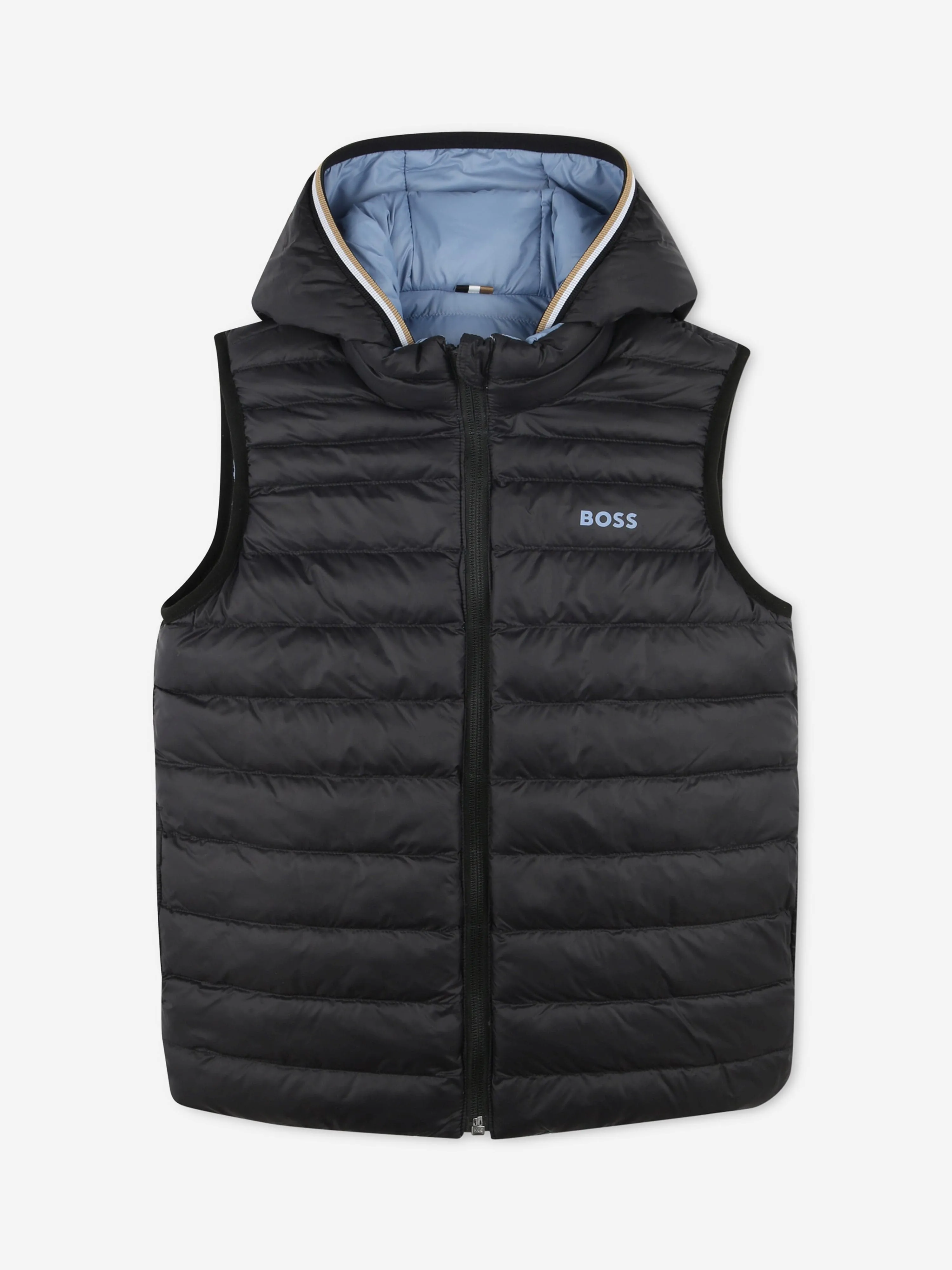 BOSS Boys Reversible Gilet in Grey