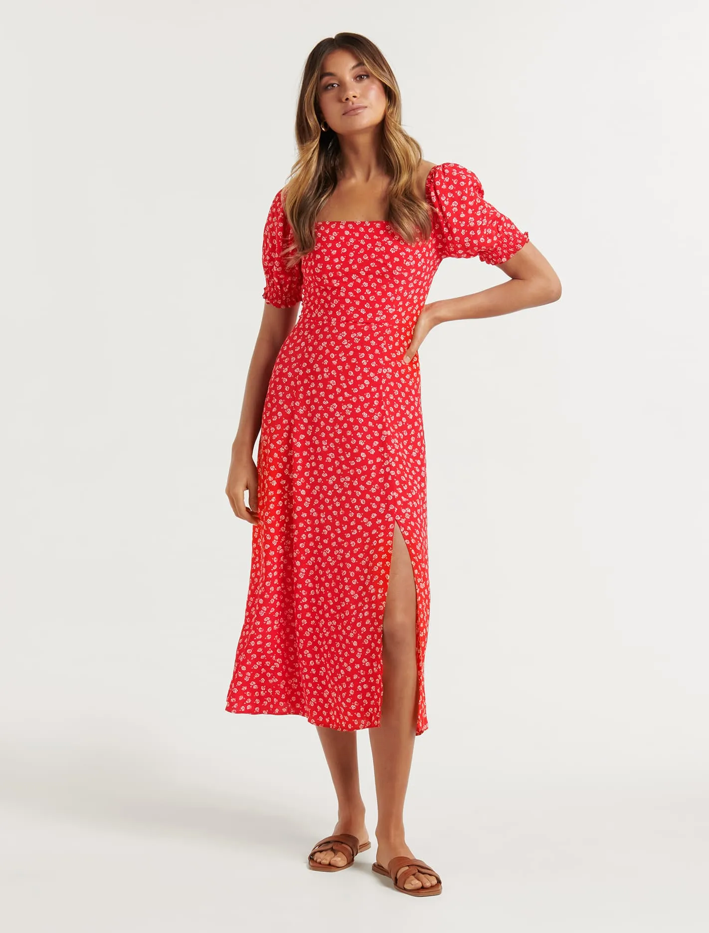 Brianna Printed Midi Dress