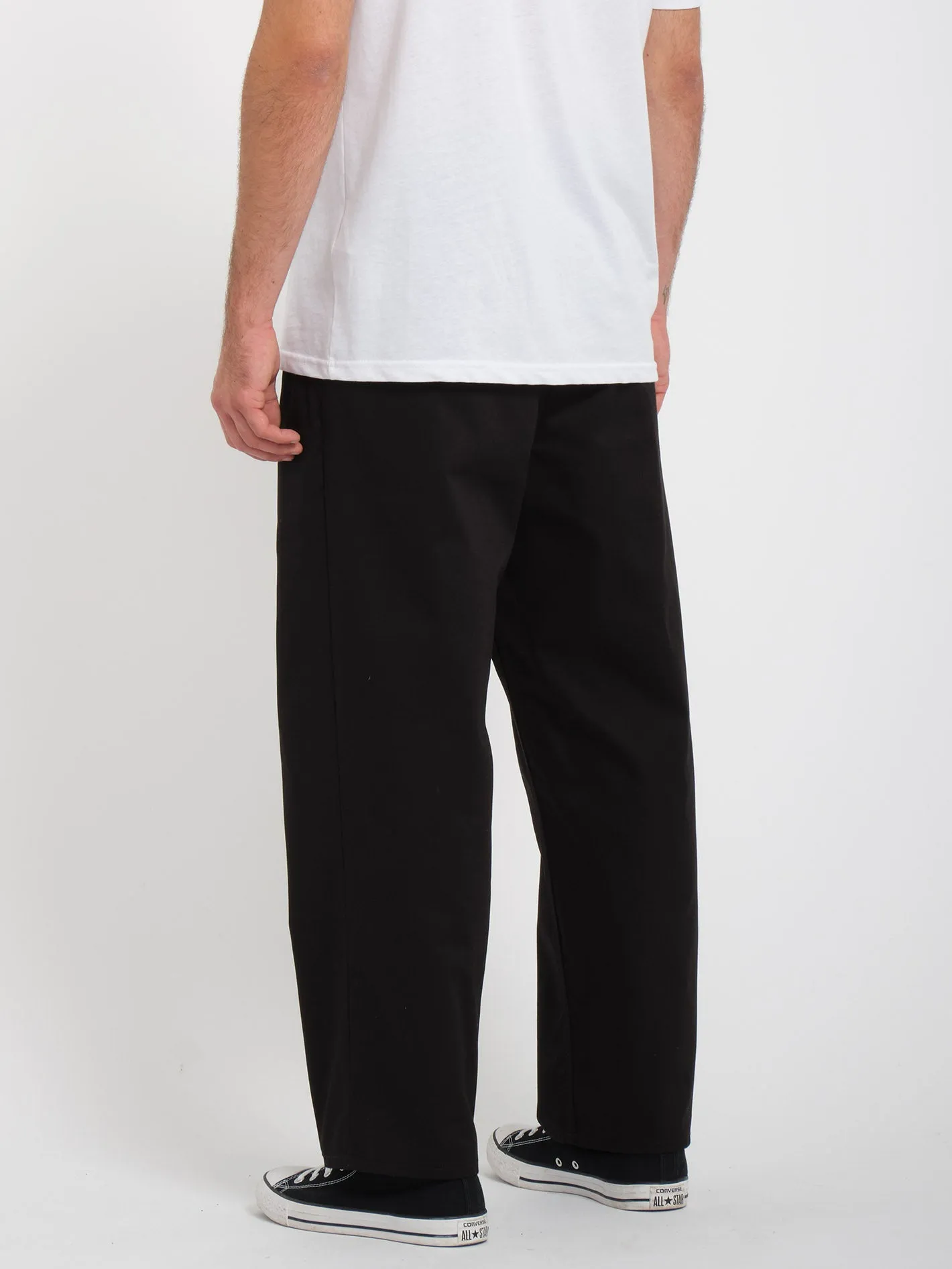 Briqlayer Pleat Chino Trousers - BLACK