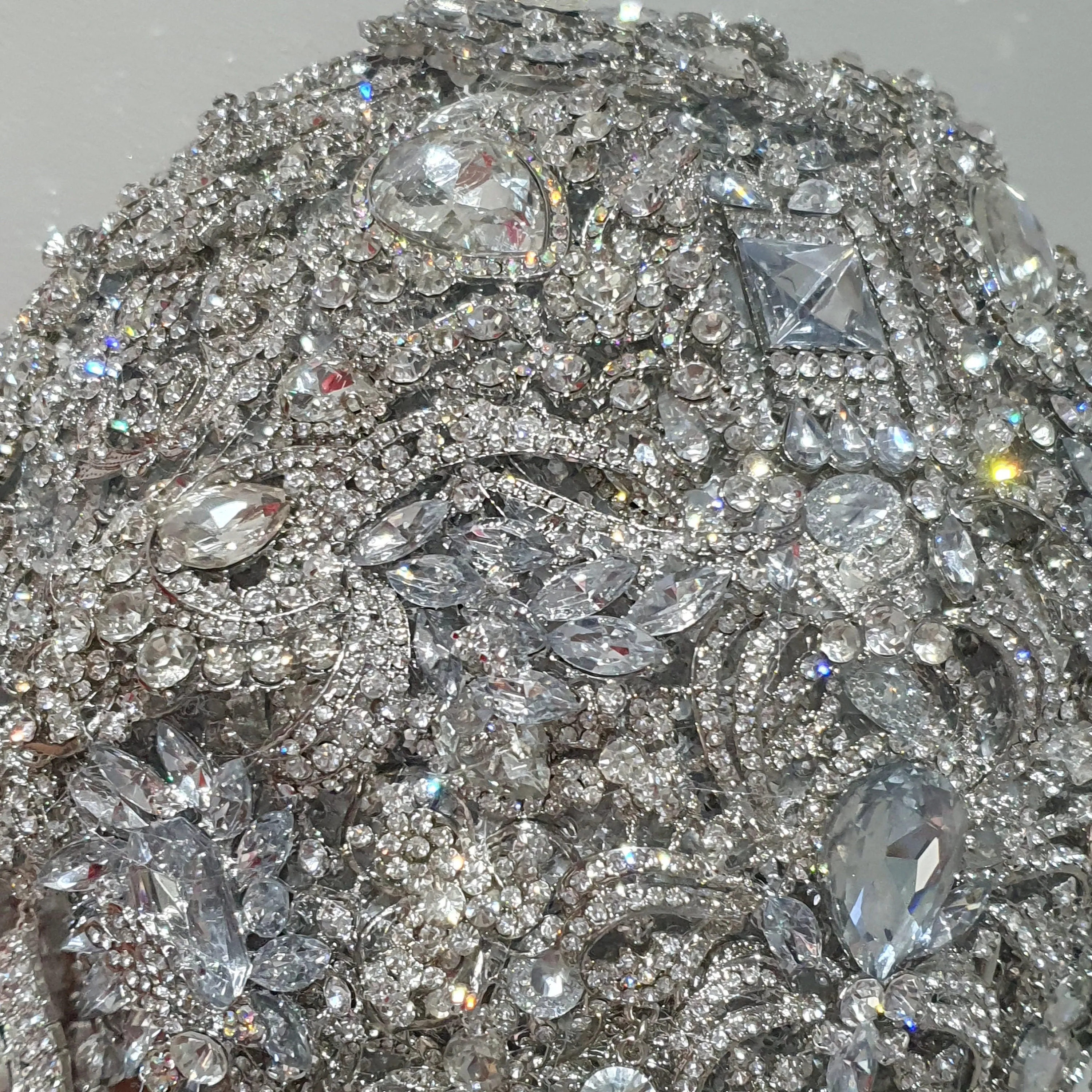 Brooch bouquet, 10" Jewel crystal wedding bouquet  grooms buttonhole Crystal  brides bouquet  cascade Jewel bouquet by Crystal wedding uk