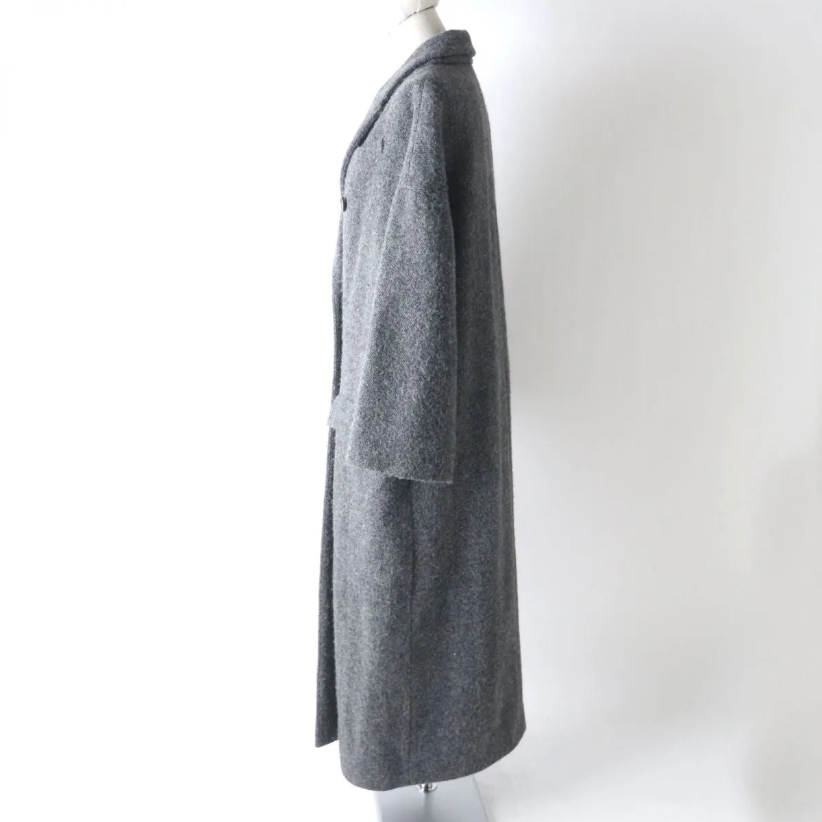 Brunello Cucinelli Wool Alpaca Double Chester Coat Grey