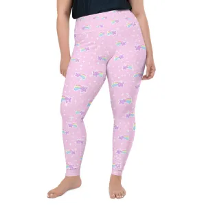 Bubblegum Bunny Shooting Stars Plus Size Leggings