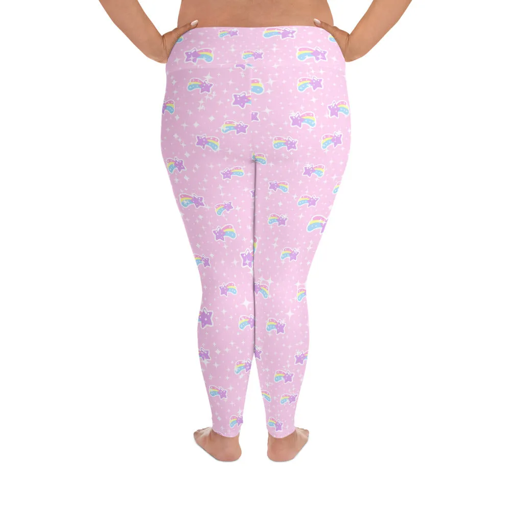 Bubblegum Bunny Shooting Stars Plus Size Leggings