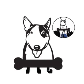 Bull Terrier Dog Wall Hook for Leash Keys Towel