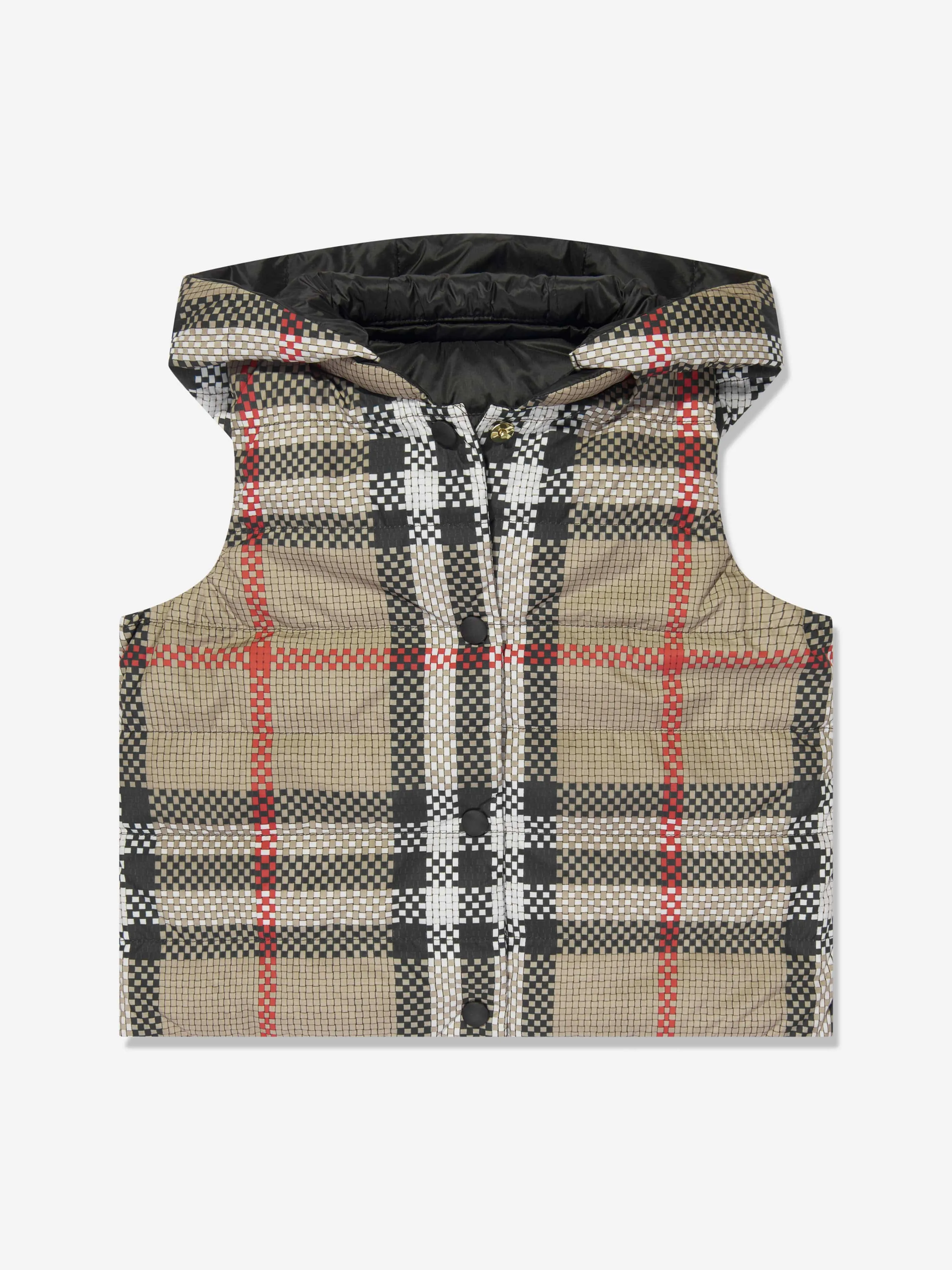 Burberry Girls Oaklee Gilet in Archive Beige Check