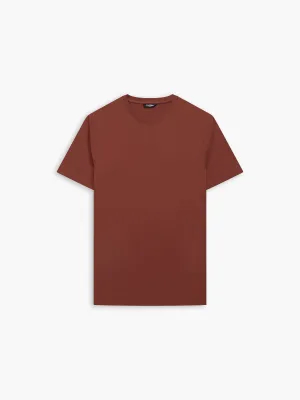 Burgundy Organic Cotton Crew Neck T-Shirt